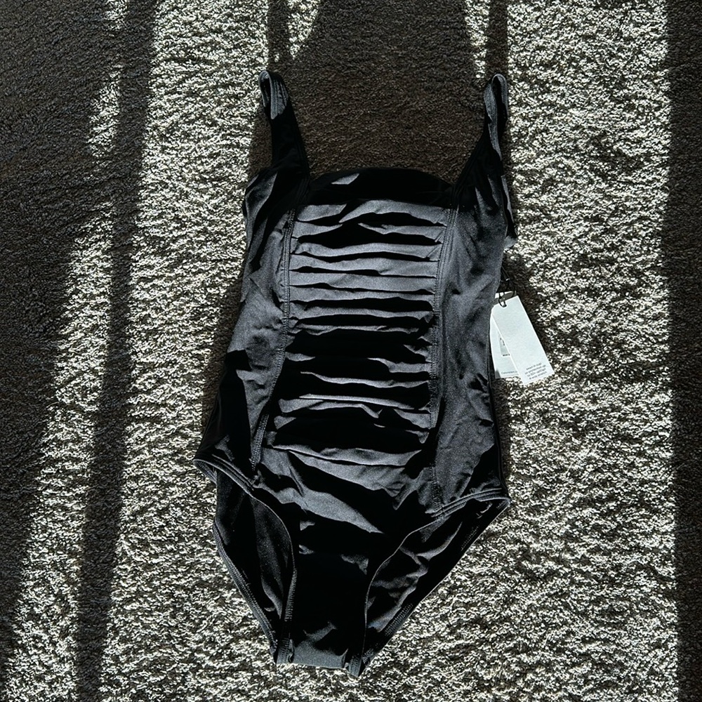 NWT Calvin Klein Black One Piece Swimsuit with SPF 50 Protection